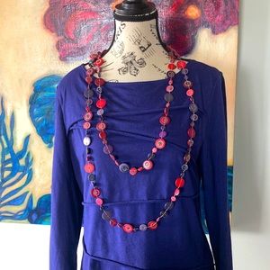 SYLCA DESIGNS Art-to-Wear Multi Color Bead Statement Necklace